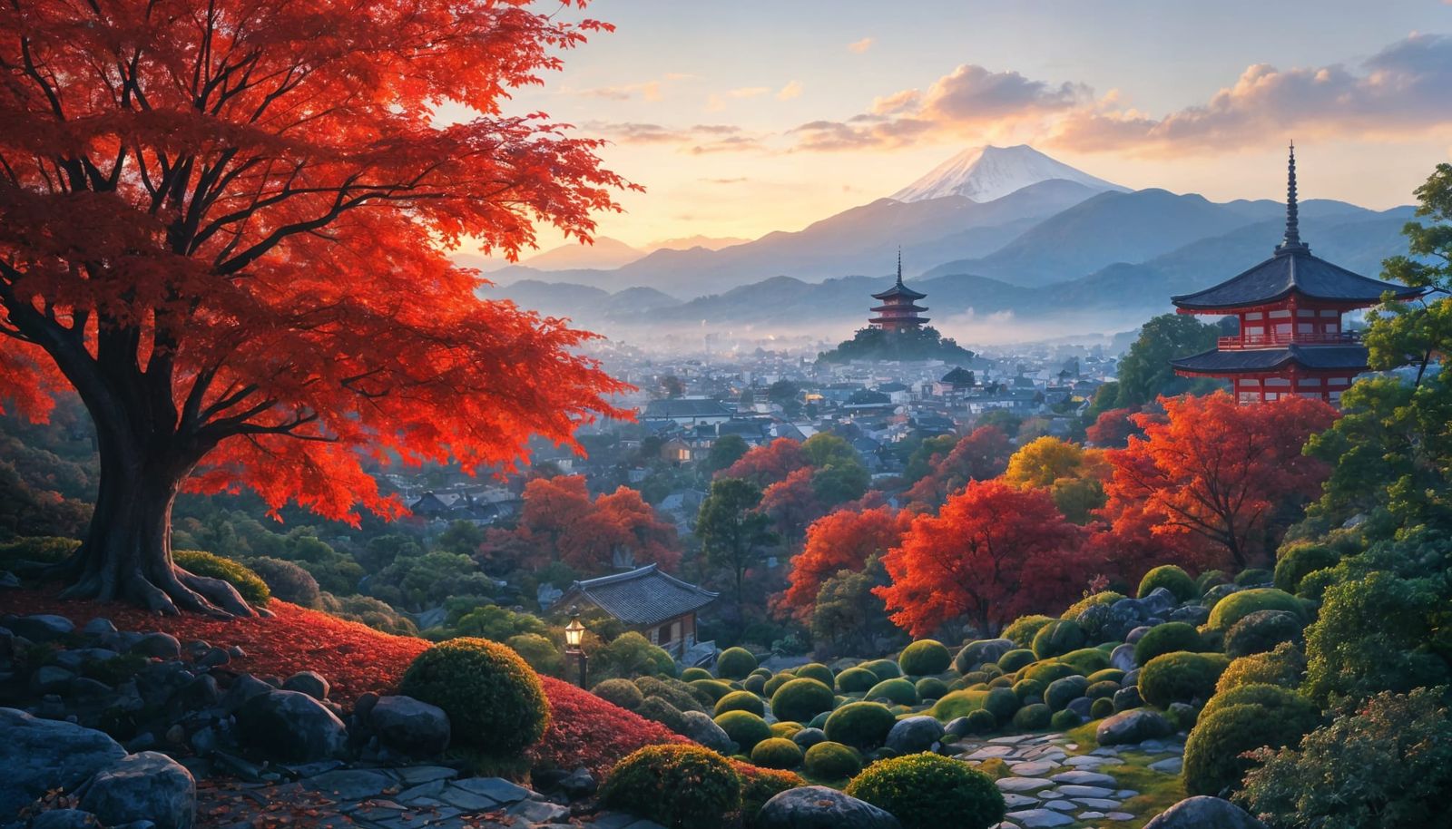 Autumnal Kyoto Temples and Gardens in Vivid Color