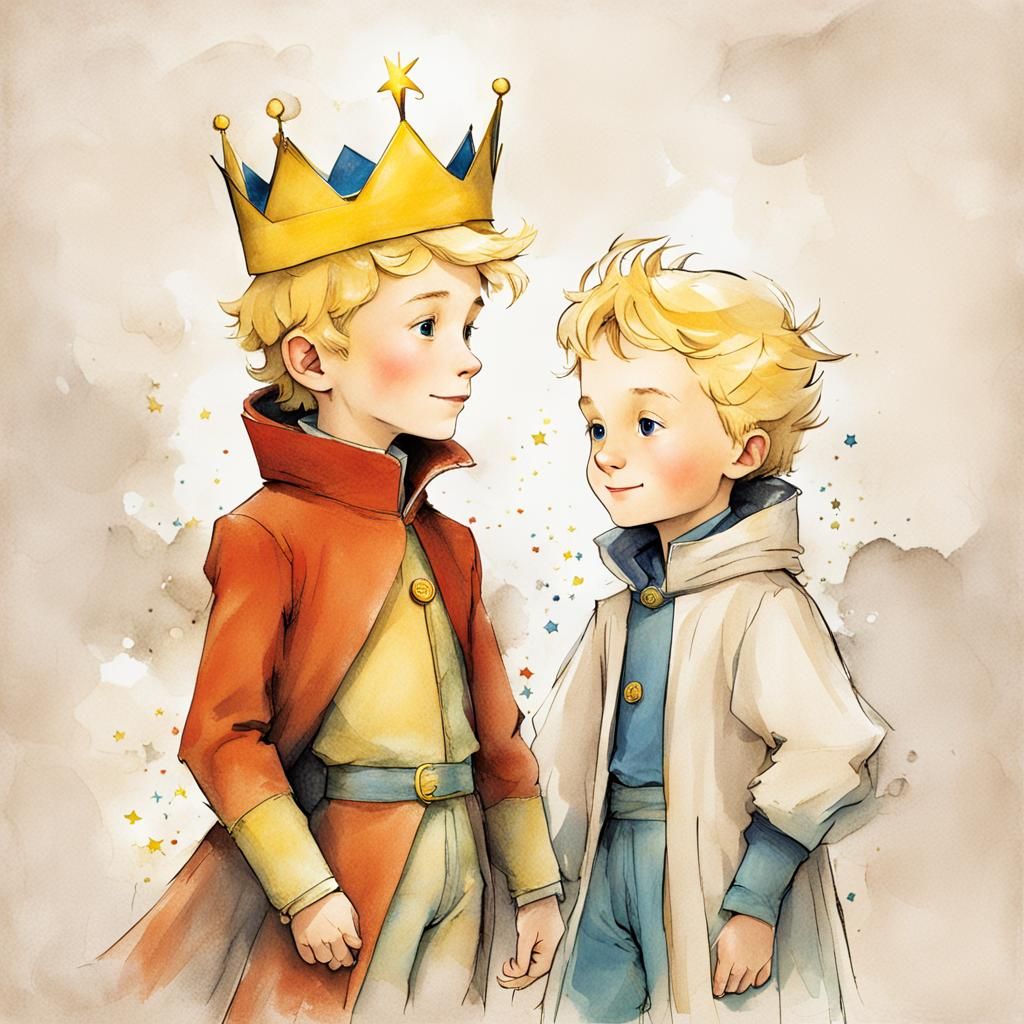 Little Prince and King AI Art