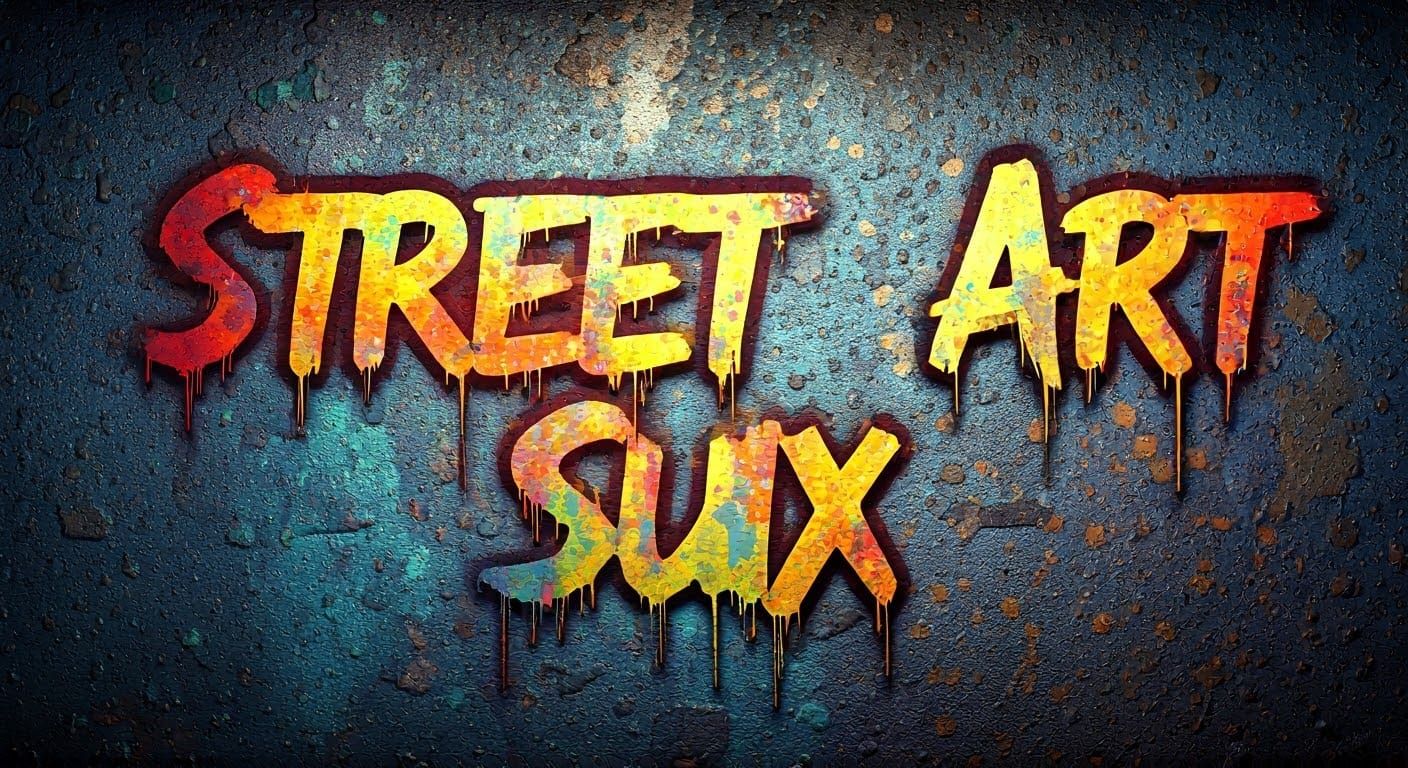 Graffiti Art with Bold Letters in Vibrant Colors