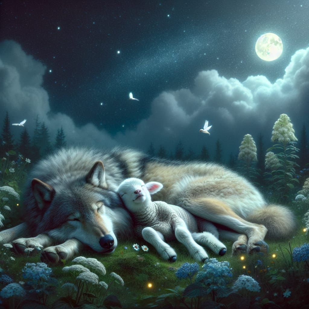 Unlikely Friends Napping