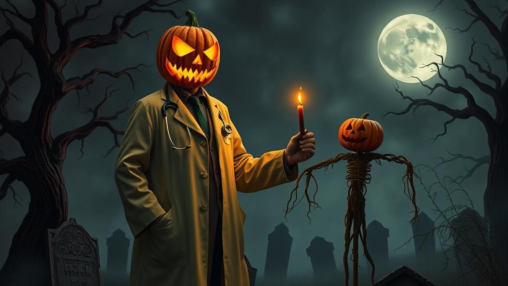 Surreal Doctor Offers Light in Foggy Graveyard