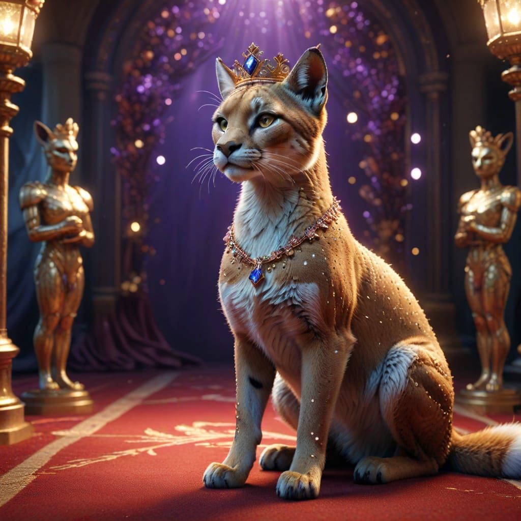 Puma Red Carpet Glamour in a Vibrant Fantasy World