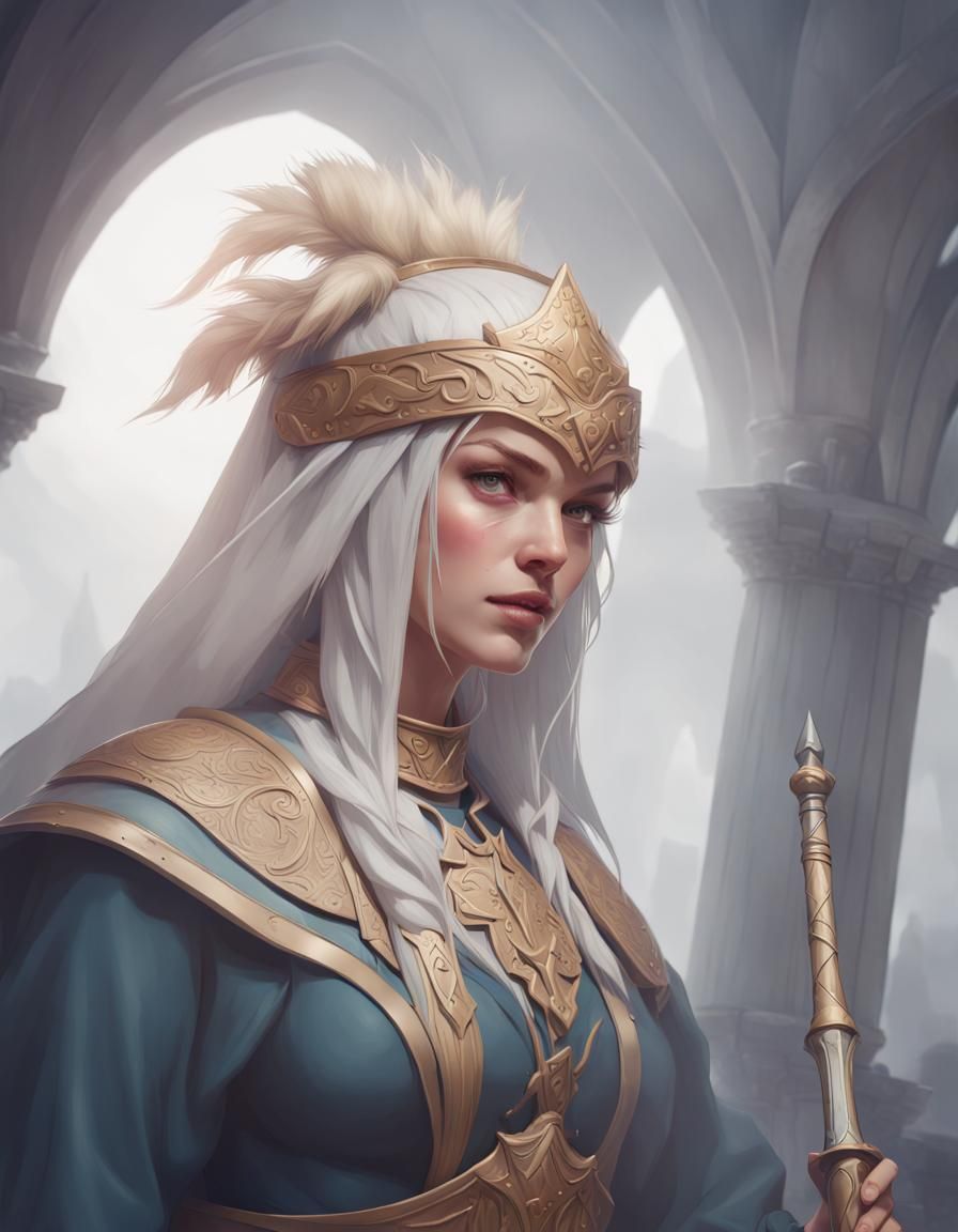 Love as Medieval Warrior: Hyperdetailed Concept Art