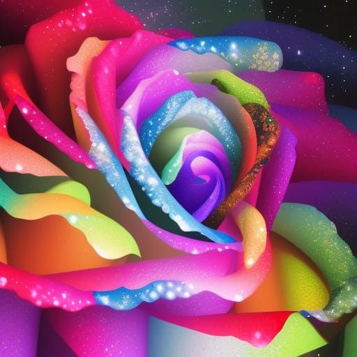Prismatic Rose, Neon Rainbow, Princess Rainbow Alt Girl