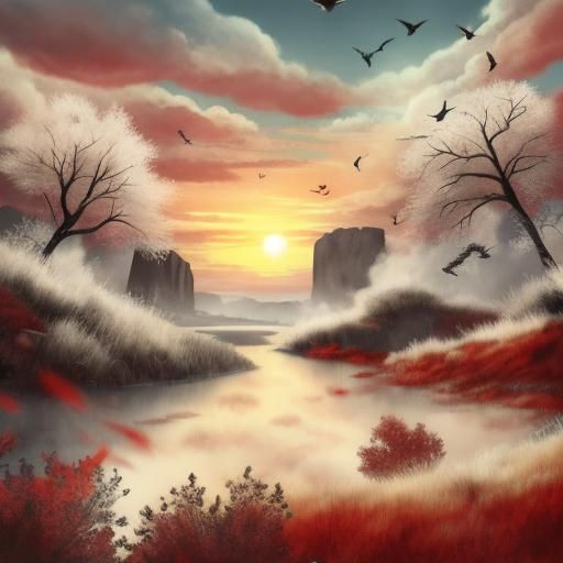 Simple Black and White AI Image