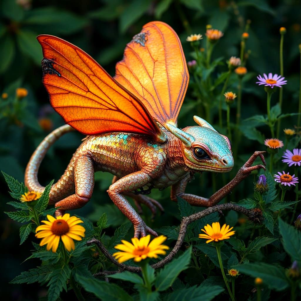 Polynomorph Creature Wanders Through Natural Landscape