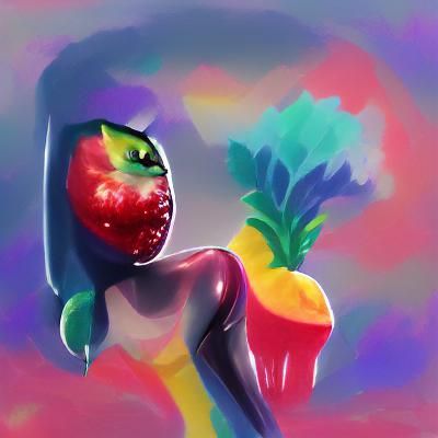 Colorful Fruit Still Life Digital Art