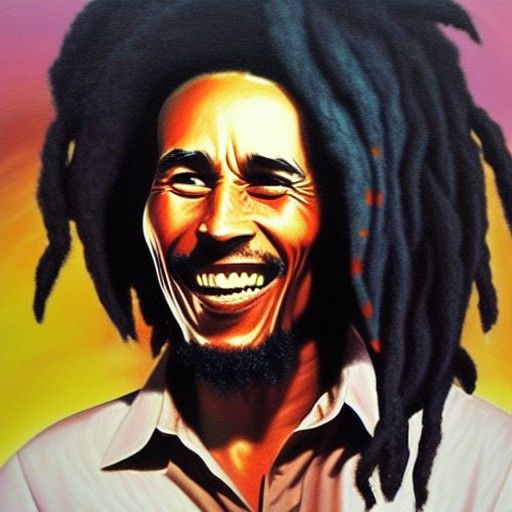 Bob Marley in Rubber Hose Animation Style