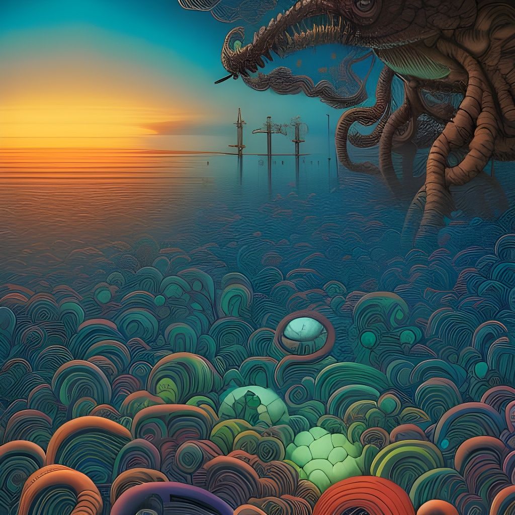 Foam Fantasy Landscape Inspired by Album Art