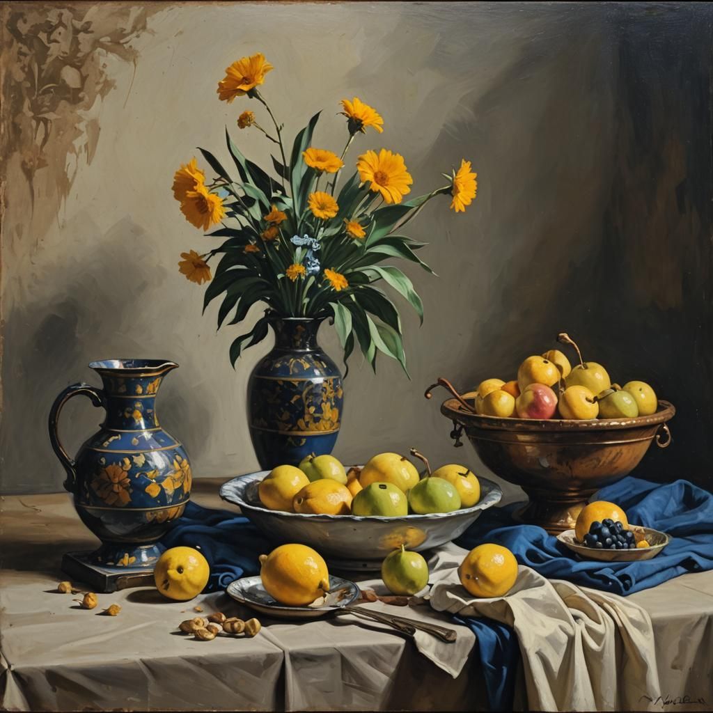 Classical Still Life Oil Painting