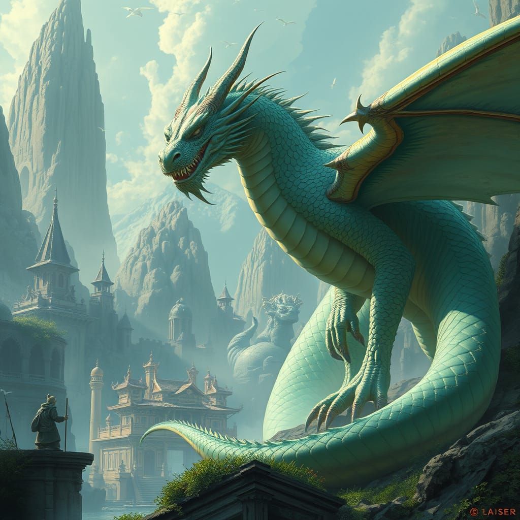 Jade Dragon Guardian of Forgotten City