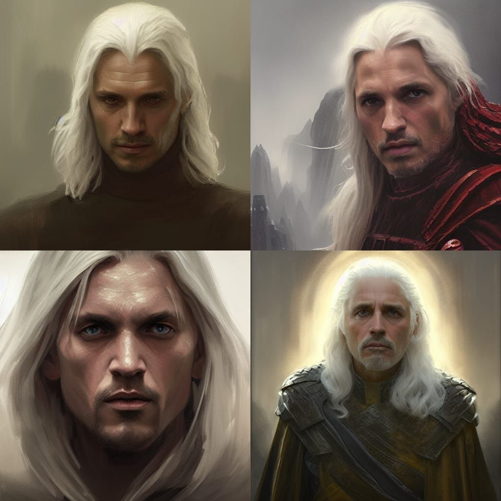 Sinister Aemond Targaryen Portrait in Oil Painting Style