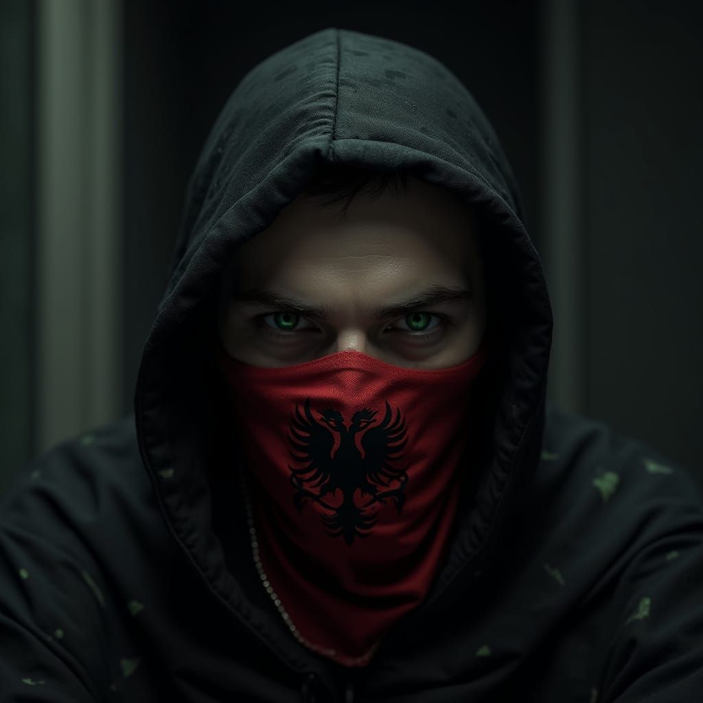 Hyper-Realistic Dark Fantasy Figure with Emerald Eyes and Ca...