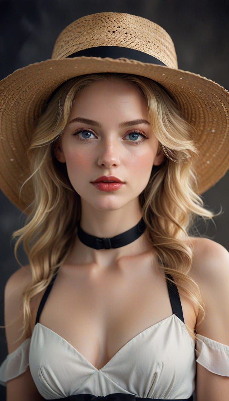 Elegant Woman in Classic Fine Art Style