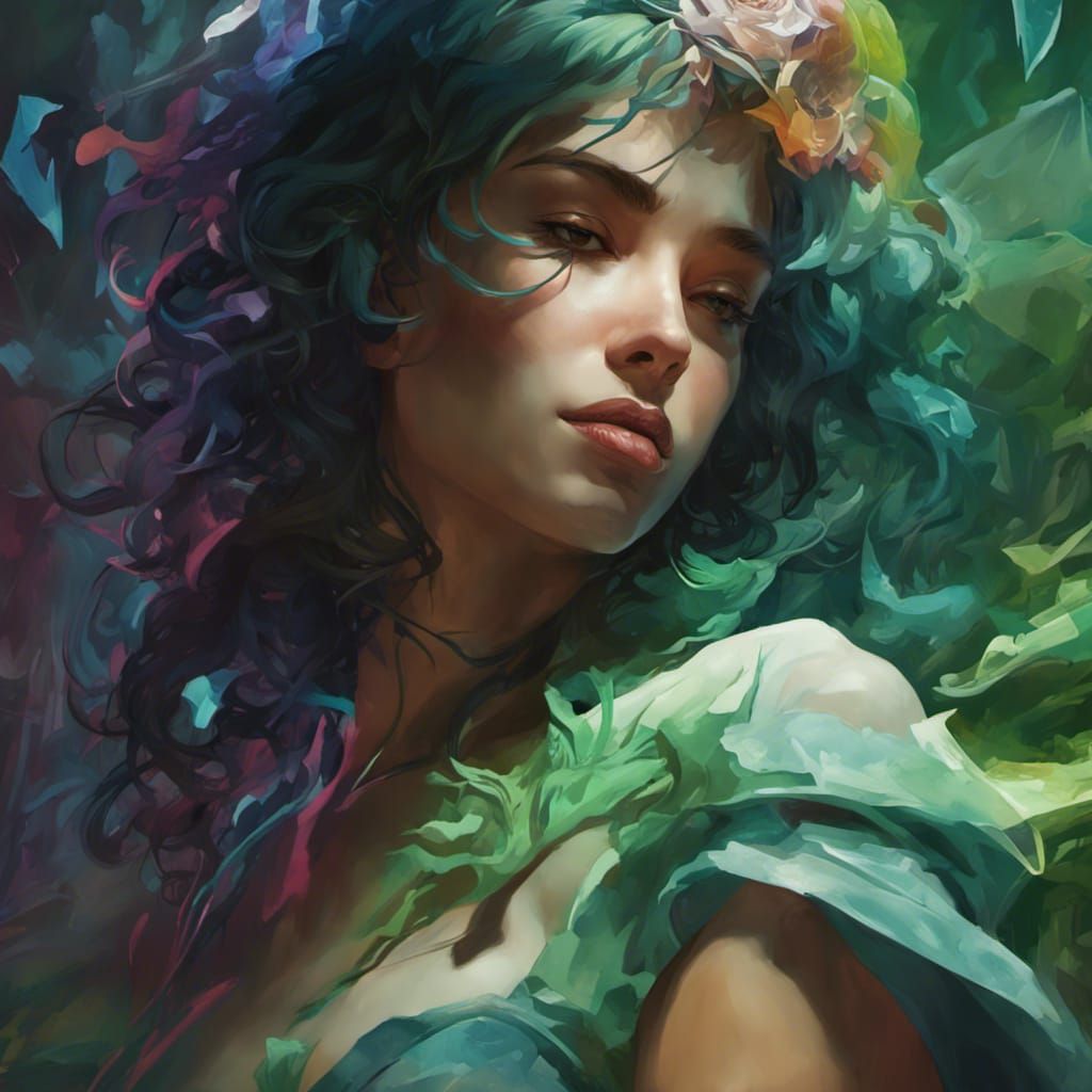 Surreal Portrait with Dynamic Lighting and Detail