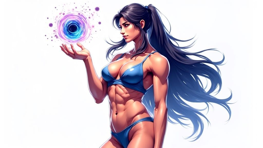 Vibrant Alovenus Anime Art in Cel-Shaded Style