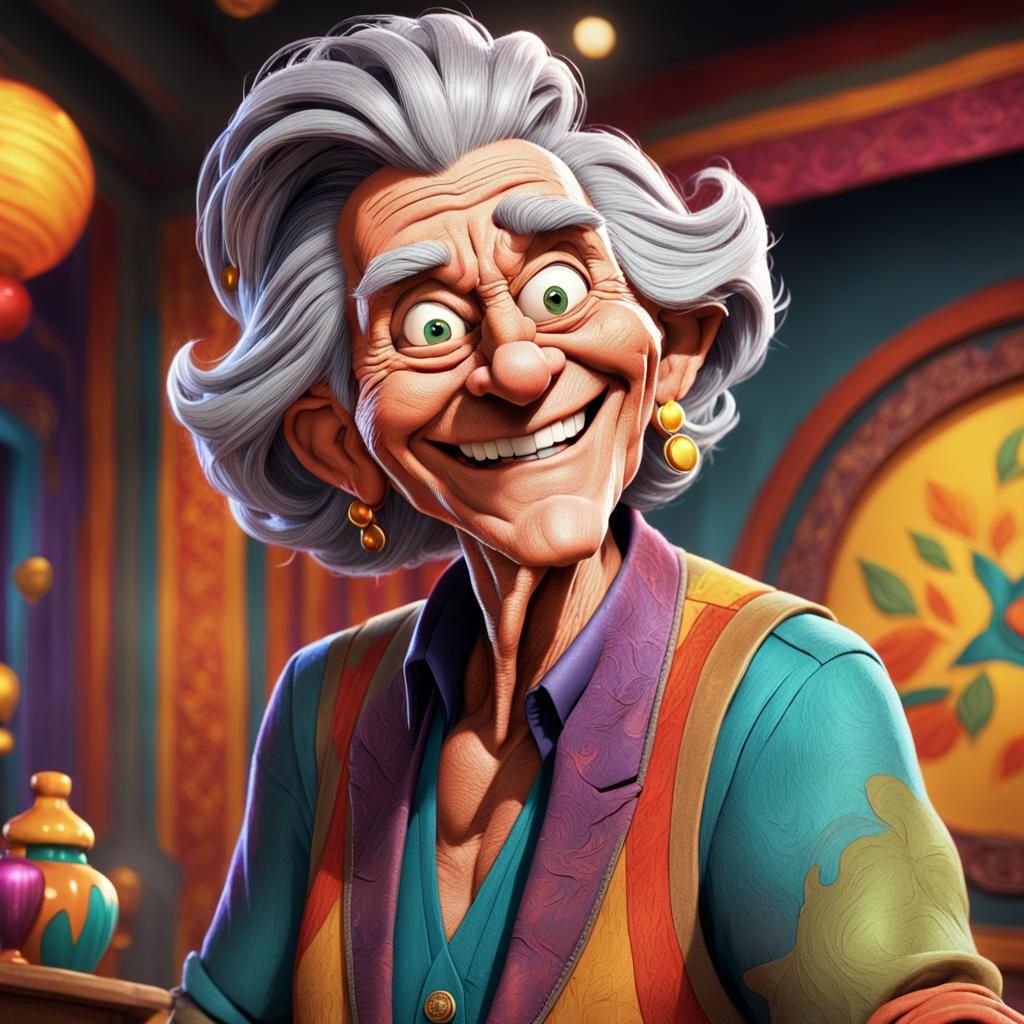 An old-school cartoon character,unleashes a joyous laughter