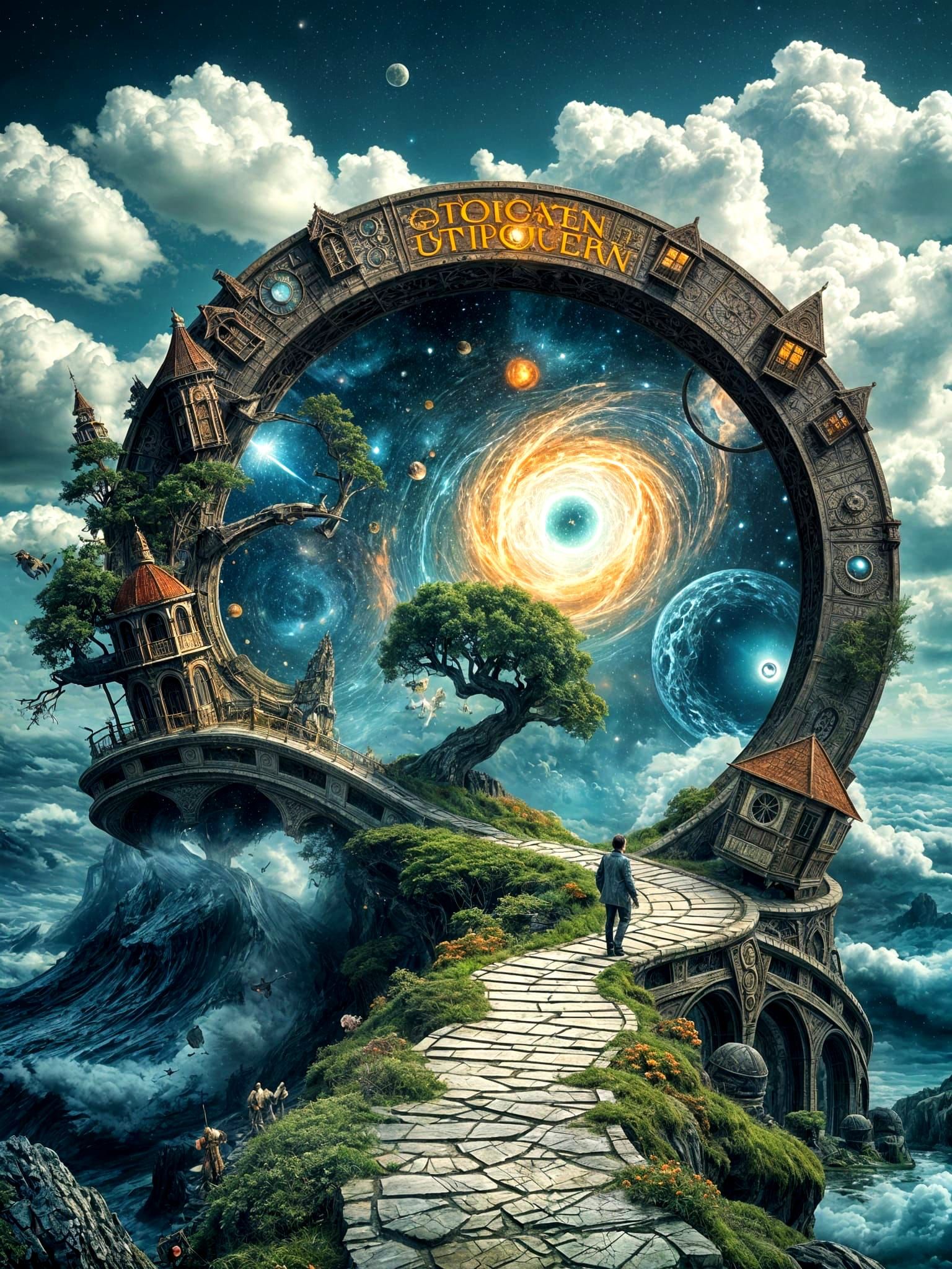 Surreal Stargate Unveils Broken Universe with Victorian Whim...