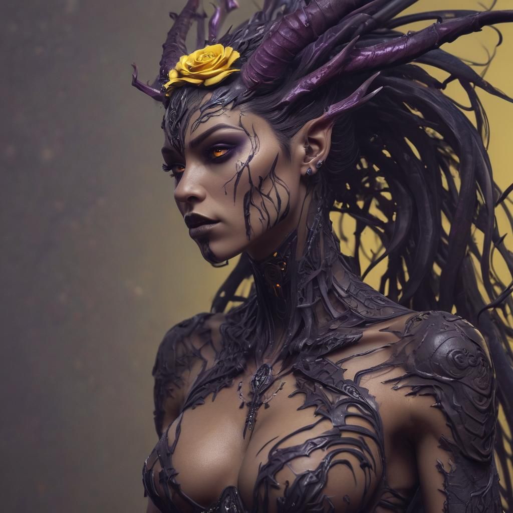 A photorealistic hyperrealistic image of a nanopunk, grungy,...