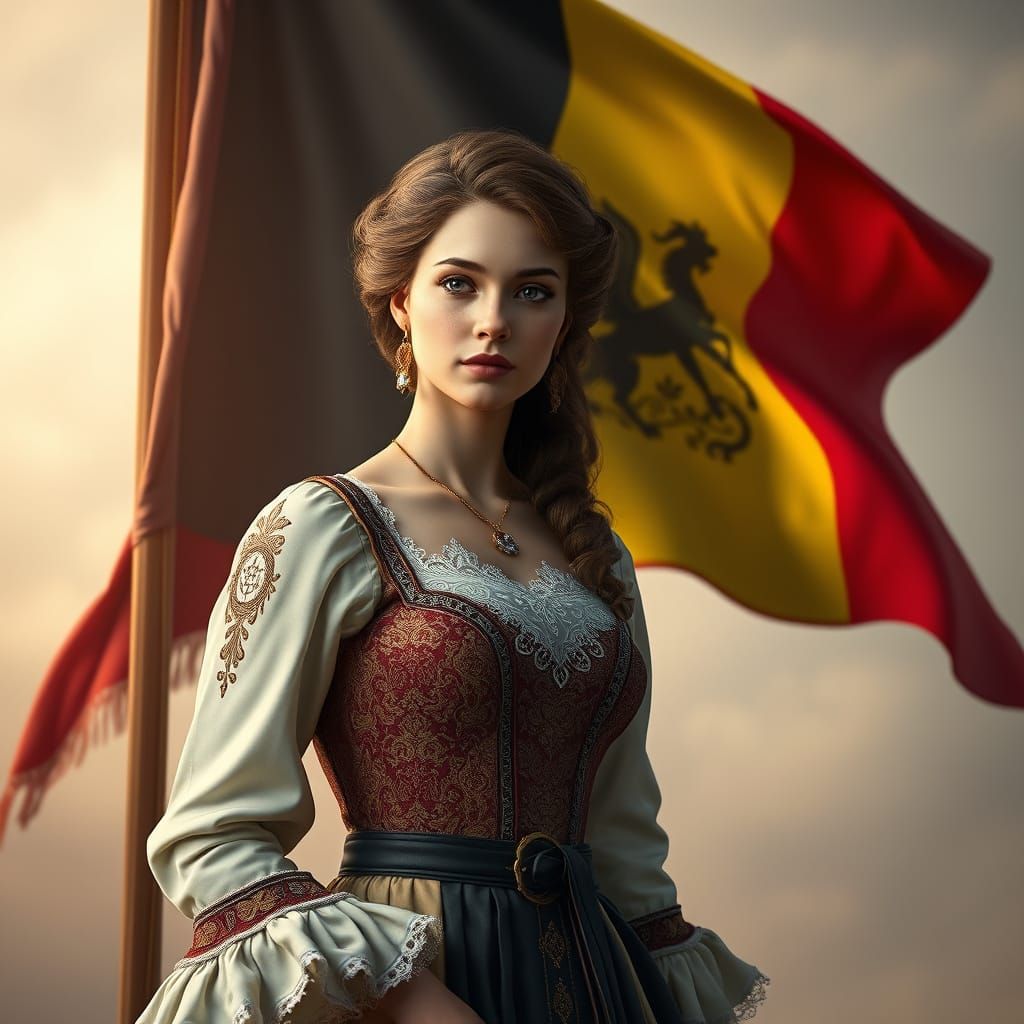 Flemish Beauty Embodied in Belgian Pride