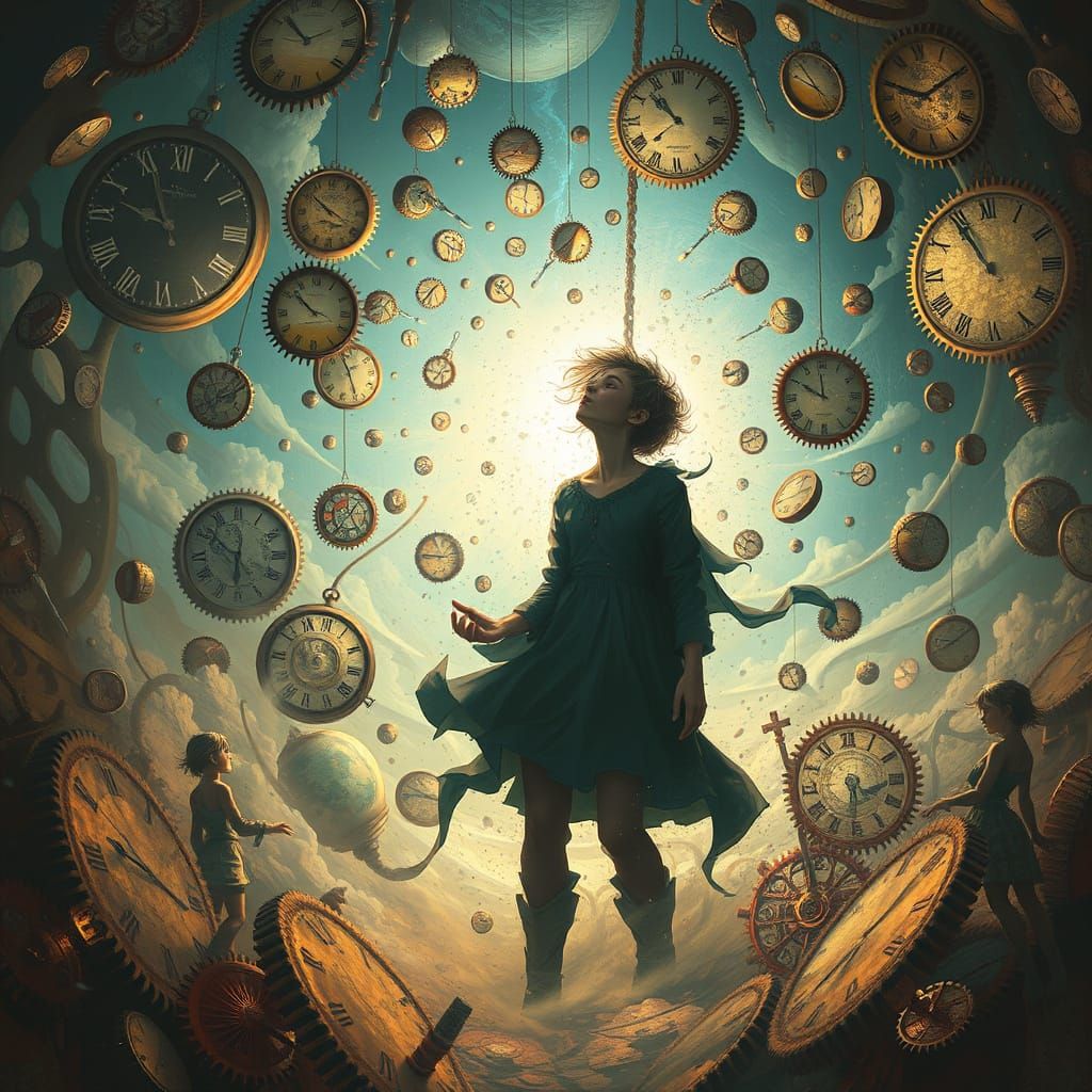 Timeless Surrealism in Cyberpunk Style