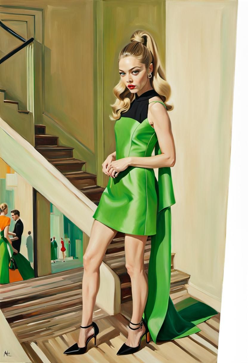 Amanda Seyfried Channels 60s Mod Style as Expressionist Oil ...