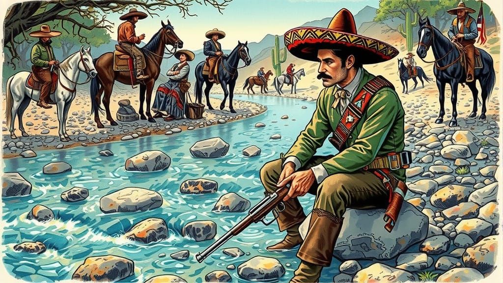 Wild West Painting in Comic Book Style