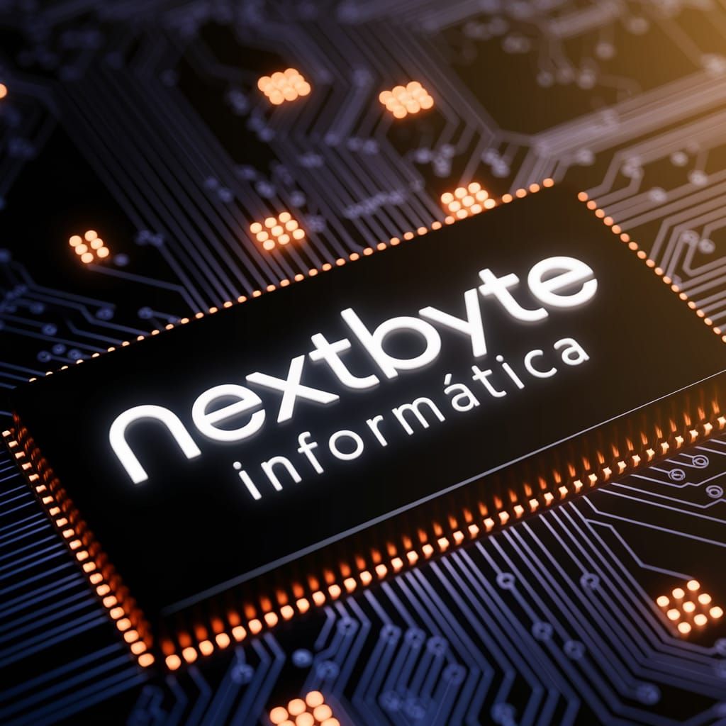 Dark Circuit Business Card with Radiant Branding