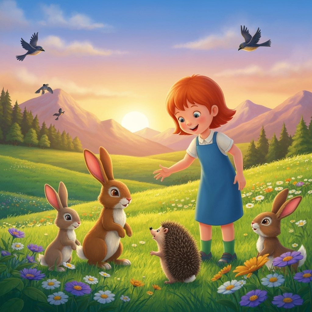 Moonlit Reconciliation: Evocative Scene in Somov Style