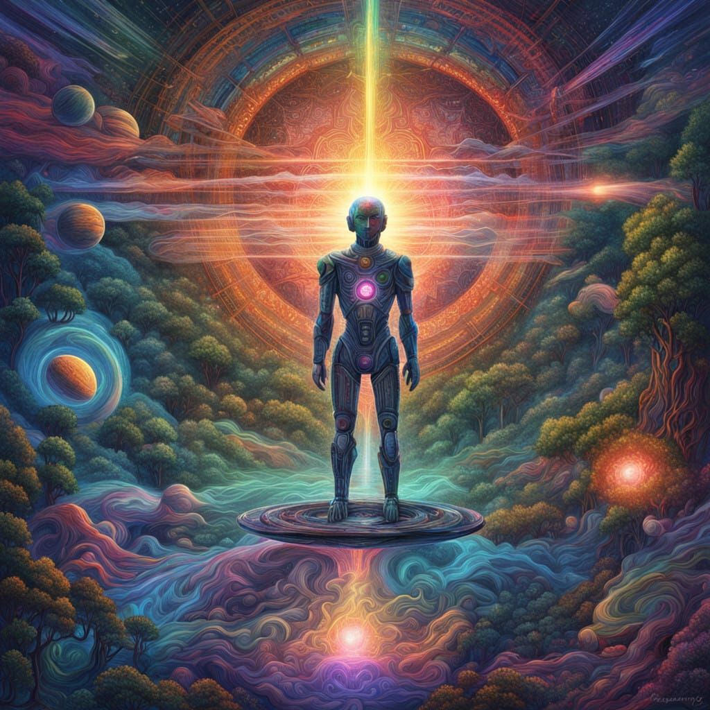 Vibrant Cosmic Vortex in 8K Holographic Splendor