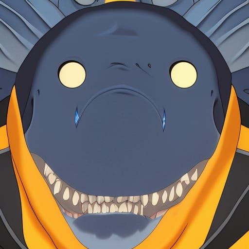 Detailed Portrait of a Whale Shark Fish-Man