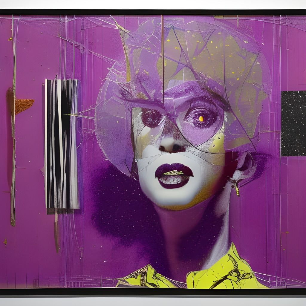 Prince Portrait in Mixed Media Style