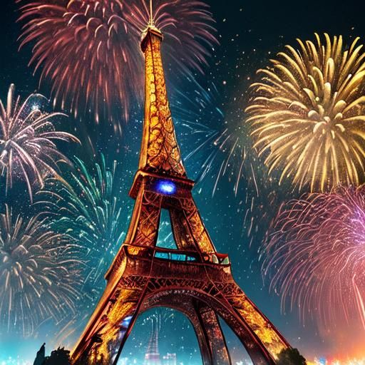 Eiffel Tower New Year's Eve Celebration