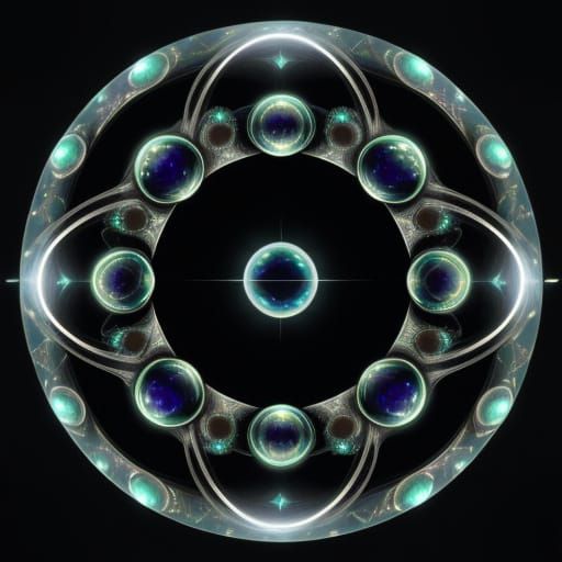 Spiraling Orbs with Iridescent Vortex Eyes