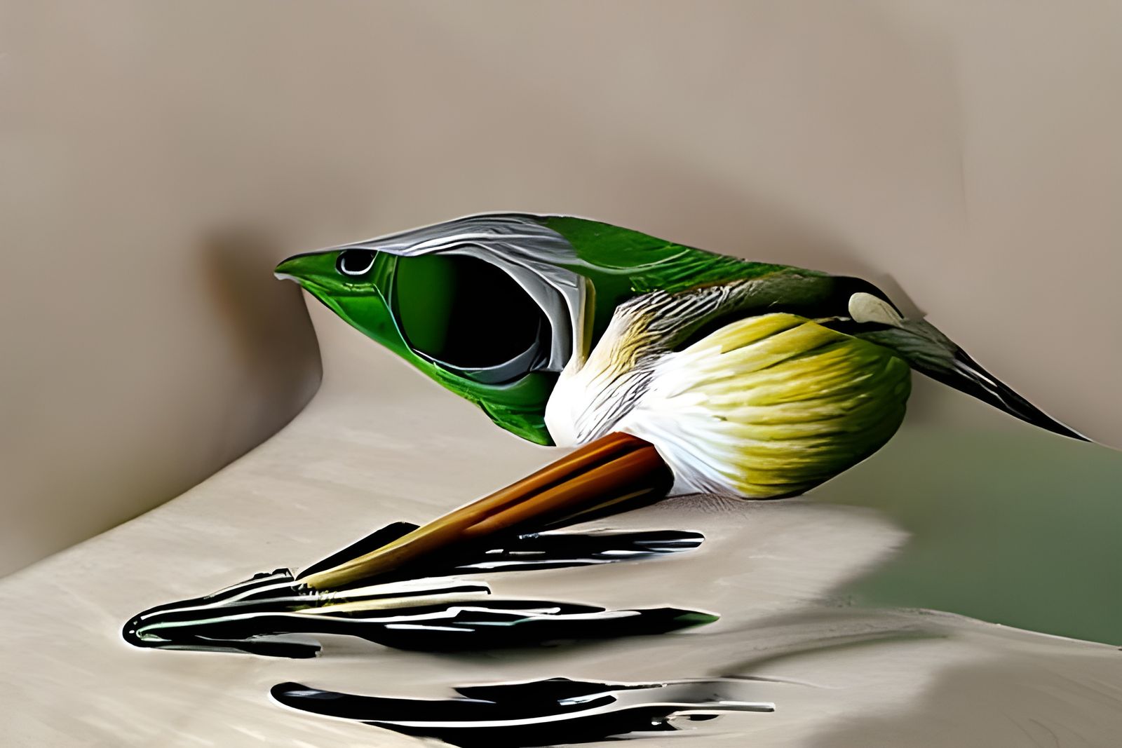 Audubon-Style 3D Bird Photorealistic Rendering