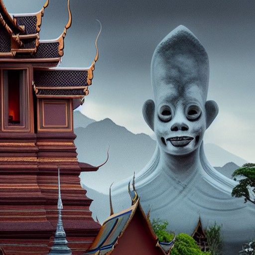 Ethereal Thai Ghost Story Matte Painting