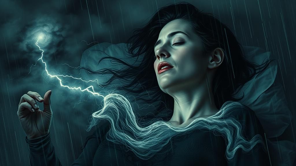 Dreamlike Sleepwalker in Surrealist Nightmare