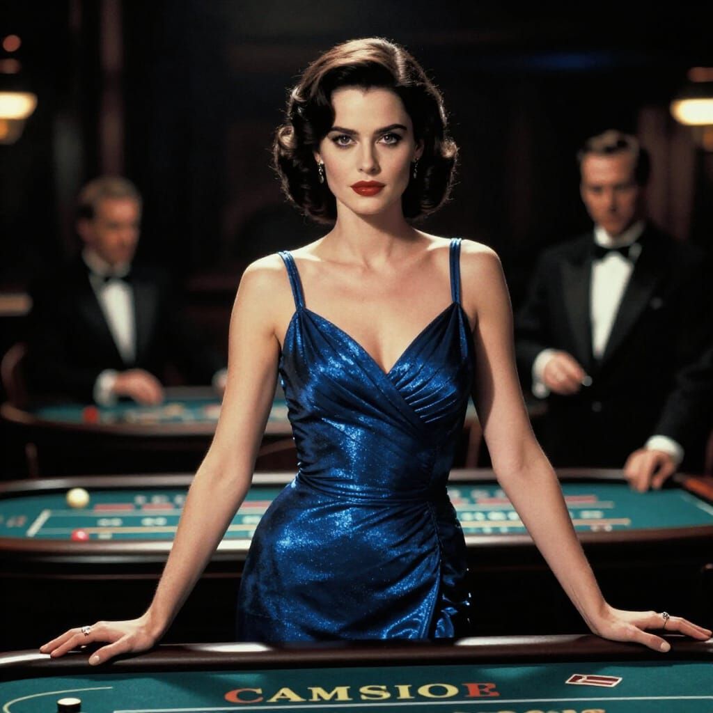 Eva Green as Vesper Lynd in Elegant Blue Gown