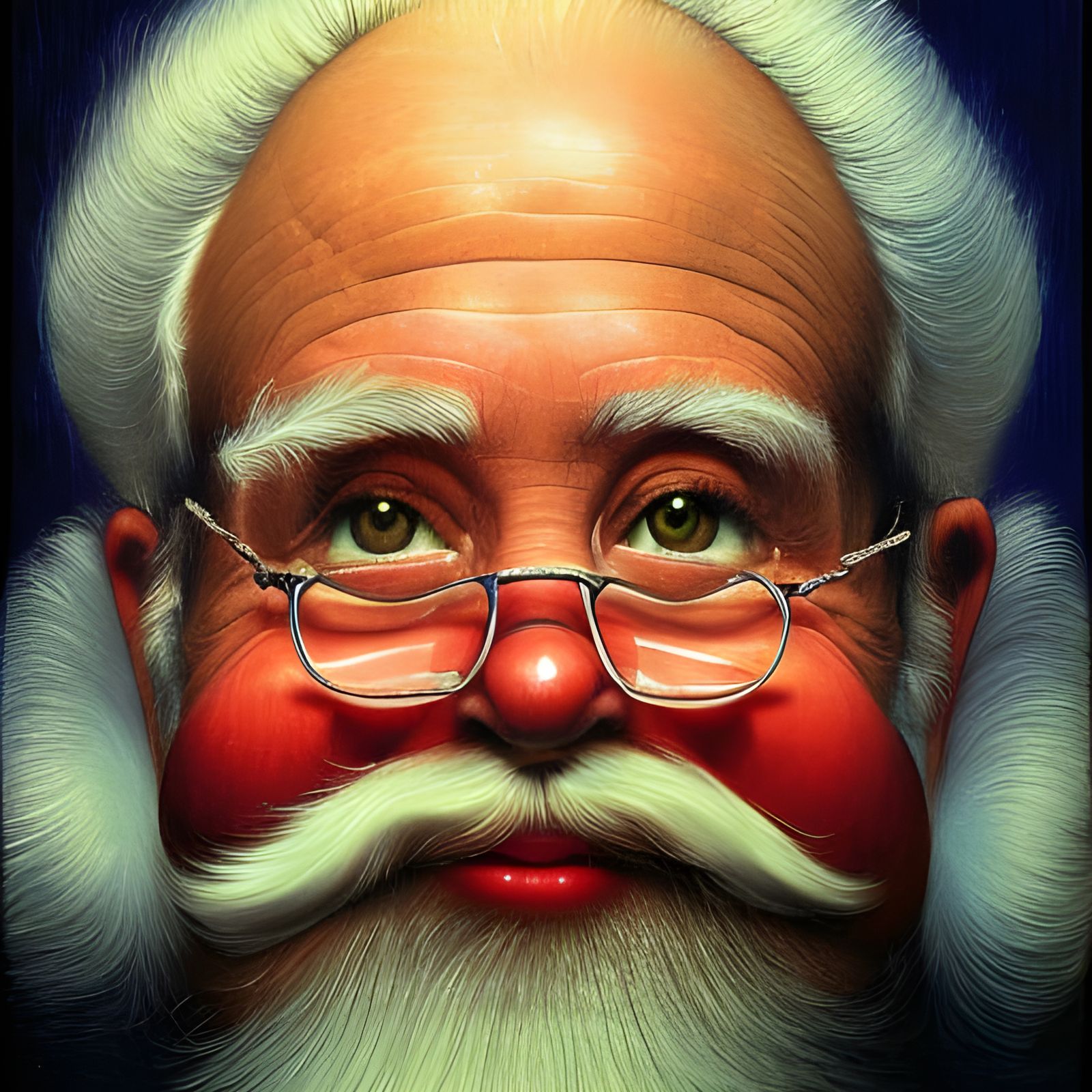 Hyperrealistic Santa Claus Filigree Artwork