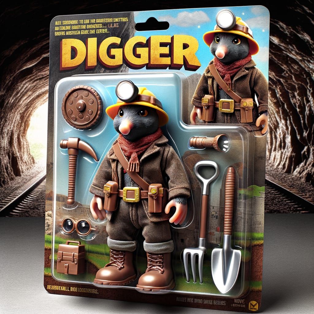 Mole Explorer Action Figure in Rugged Gear