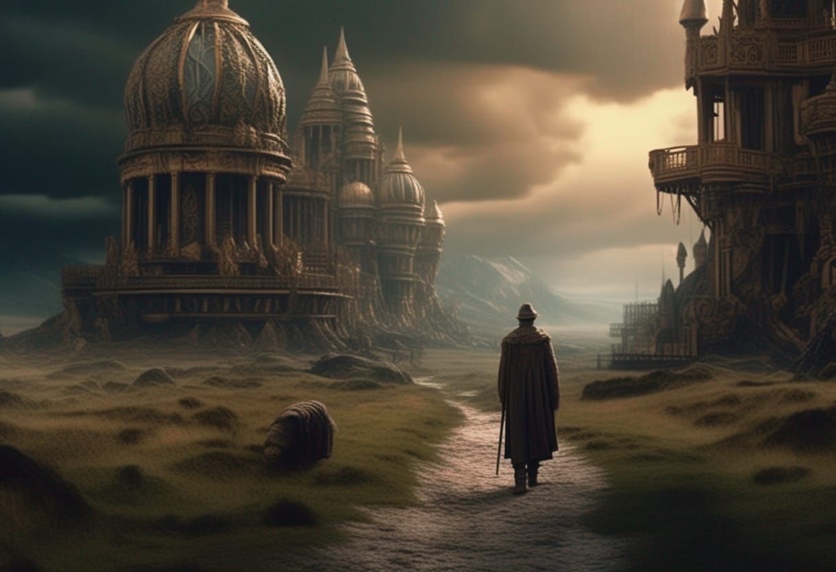Epic Long Walk: Dramatic Digital Matte Painting