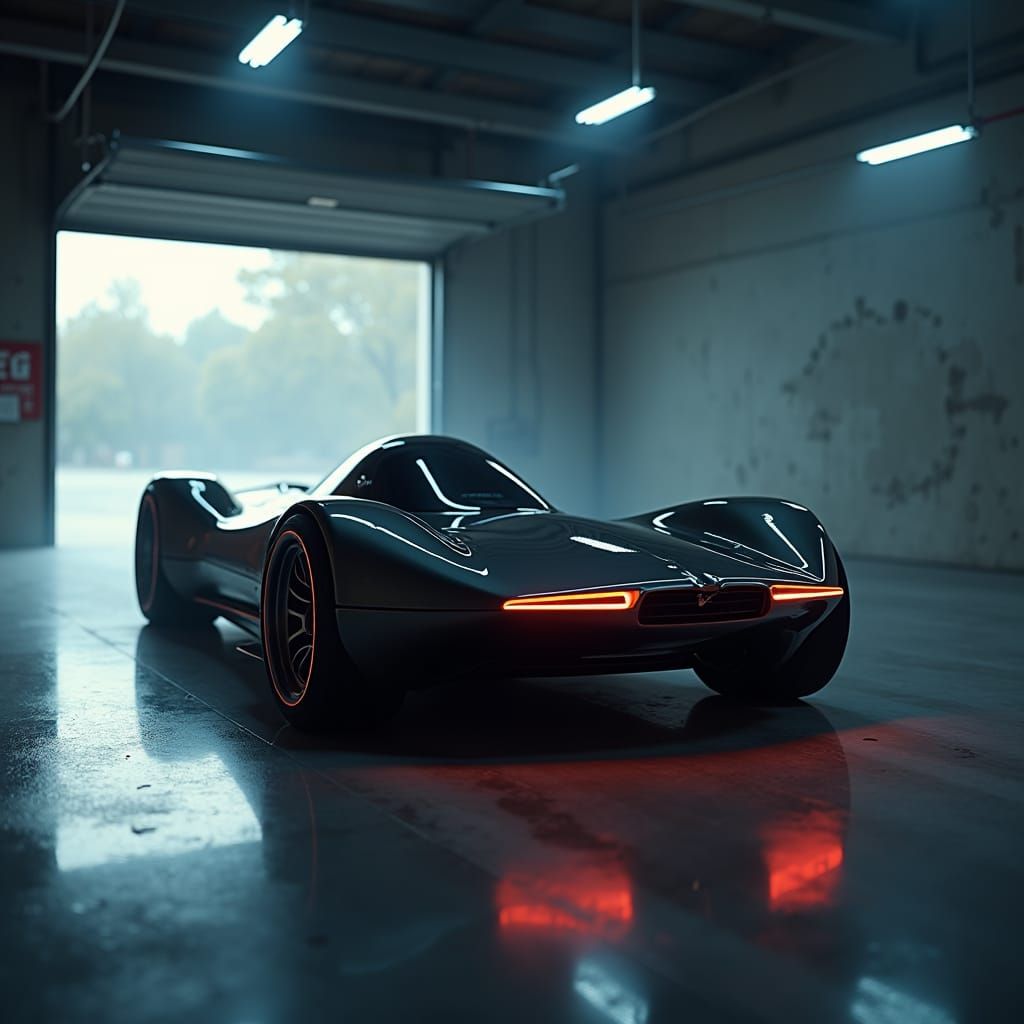 F1 Car Electric Iron in Cinematic Lighting