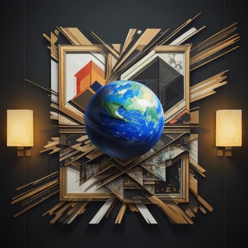 Cubist Priest on Elephant Delivers Sermon