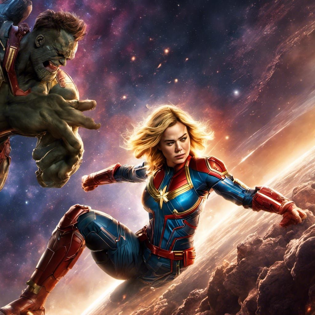Captain Marvel vs Thanos: Epic Space Battle
