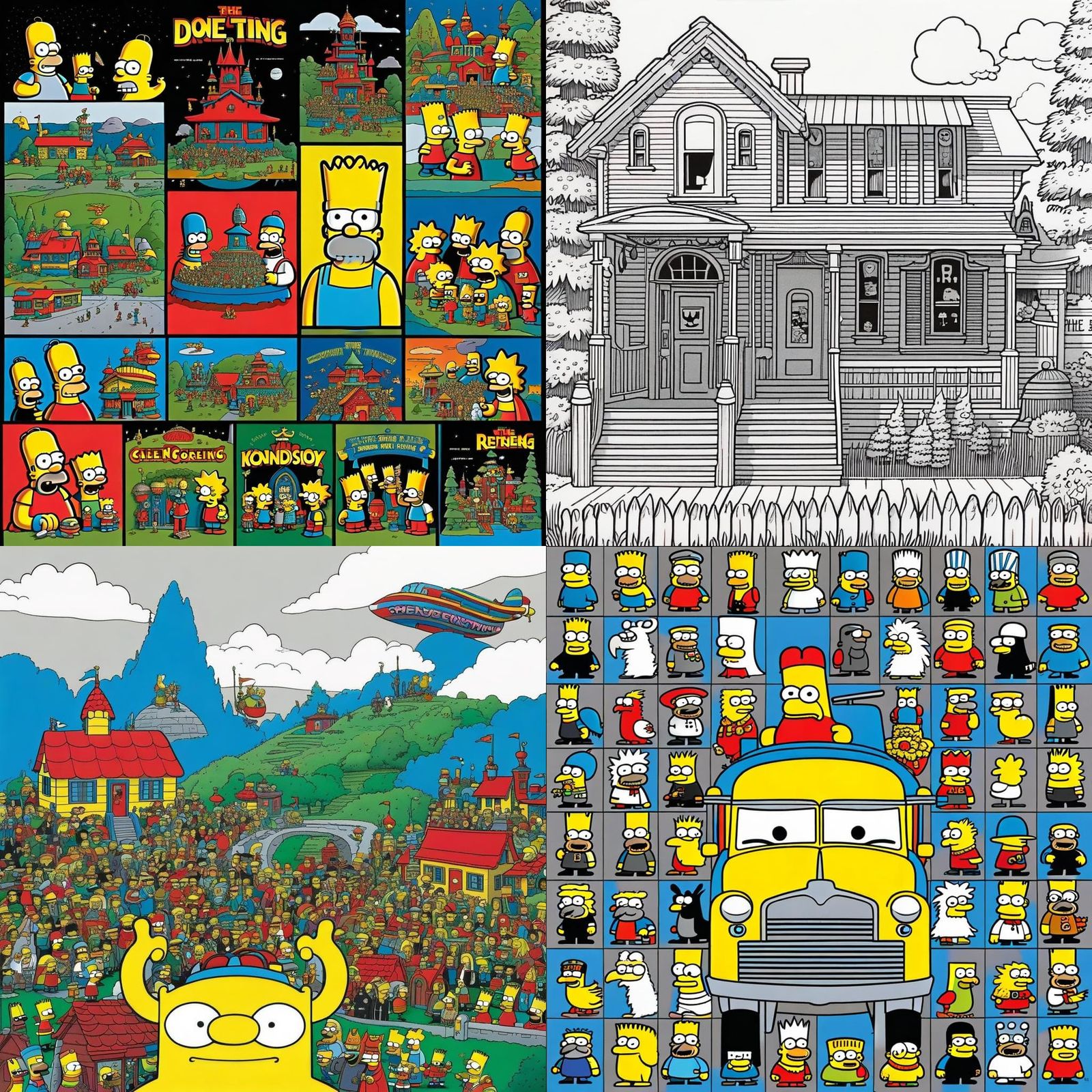 Matt Groening Inspired Cartoon Character