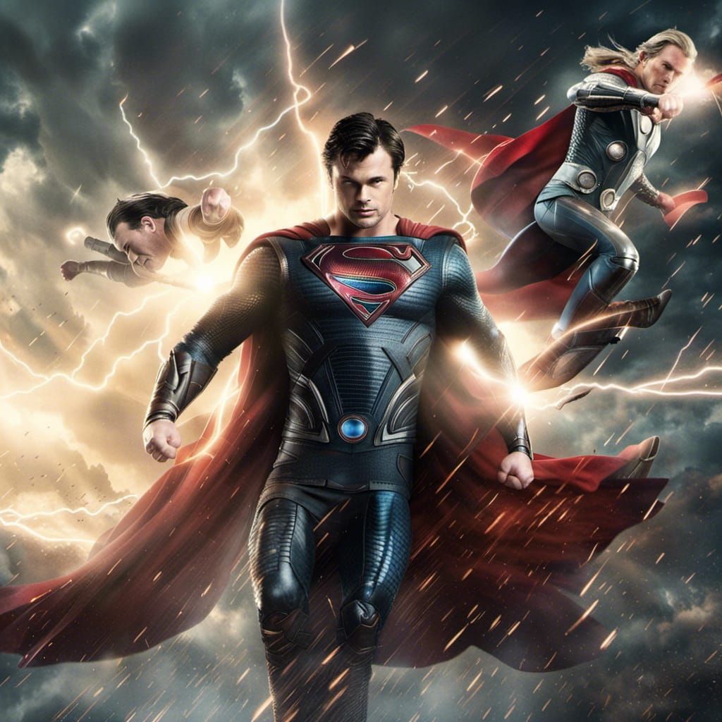 Superman vs Thor: Epic Sky Battle