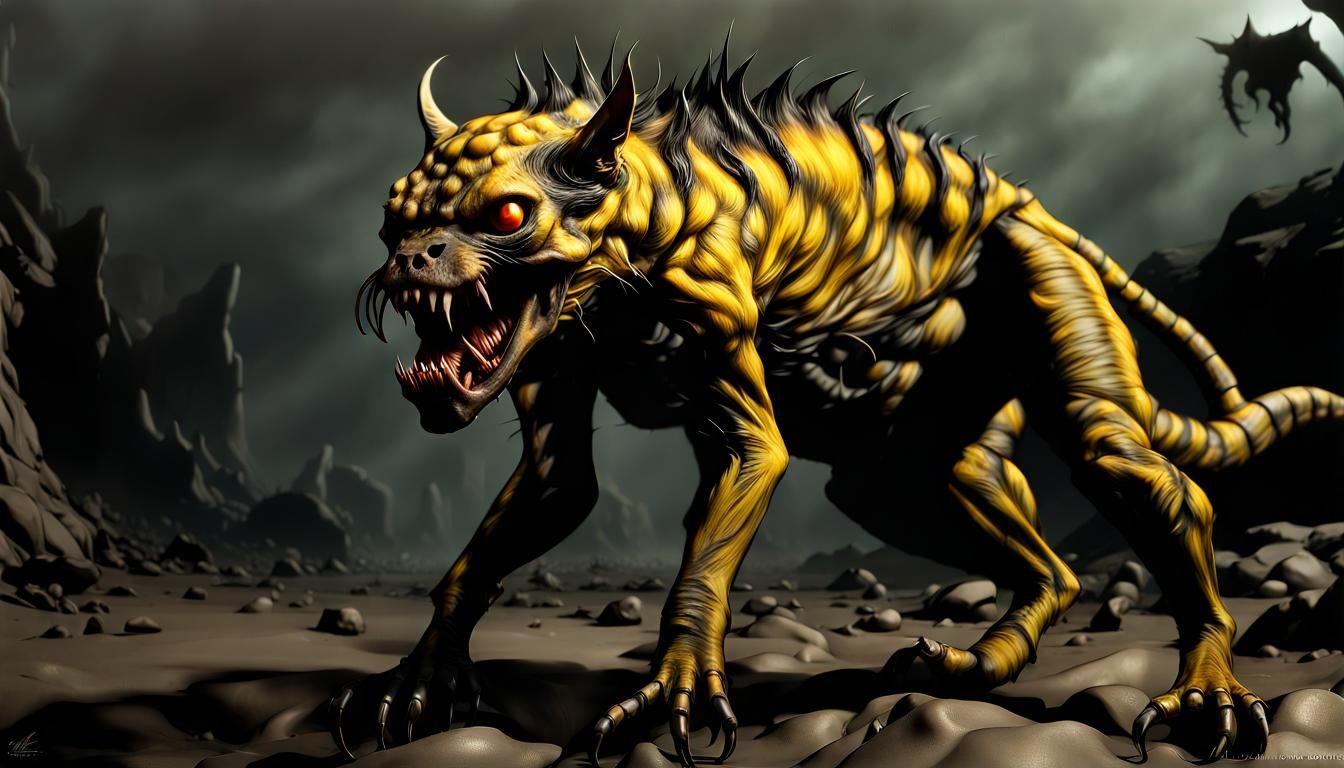 Hyperrealistic Feline Deathclaw Monster Portrait