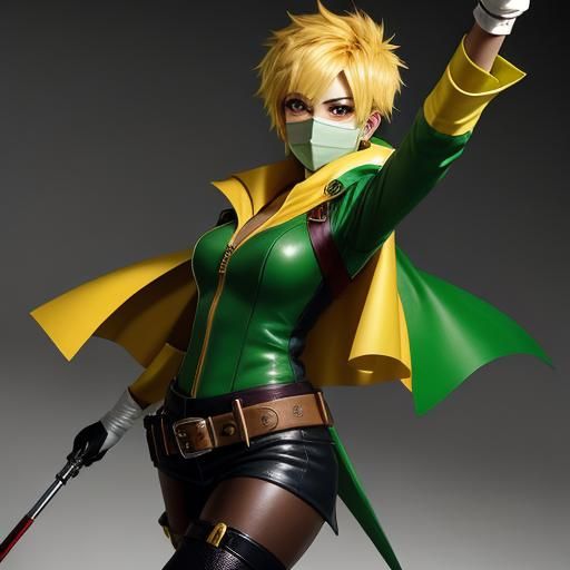 Female Robin in Classic Superhero Costume