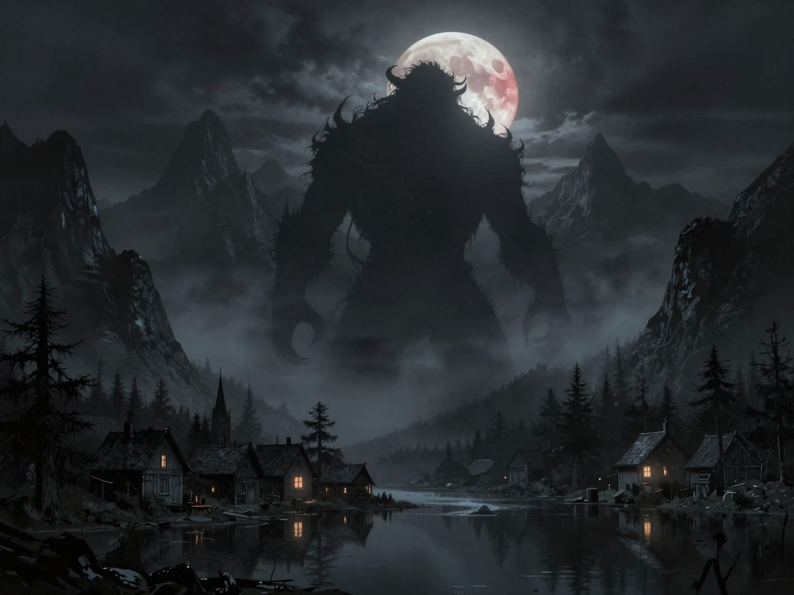Colossal Beast Under Blood Moon