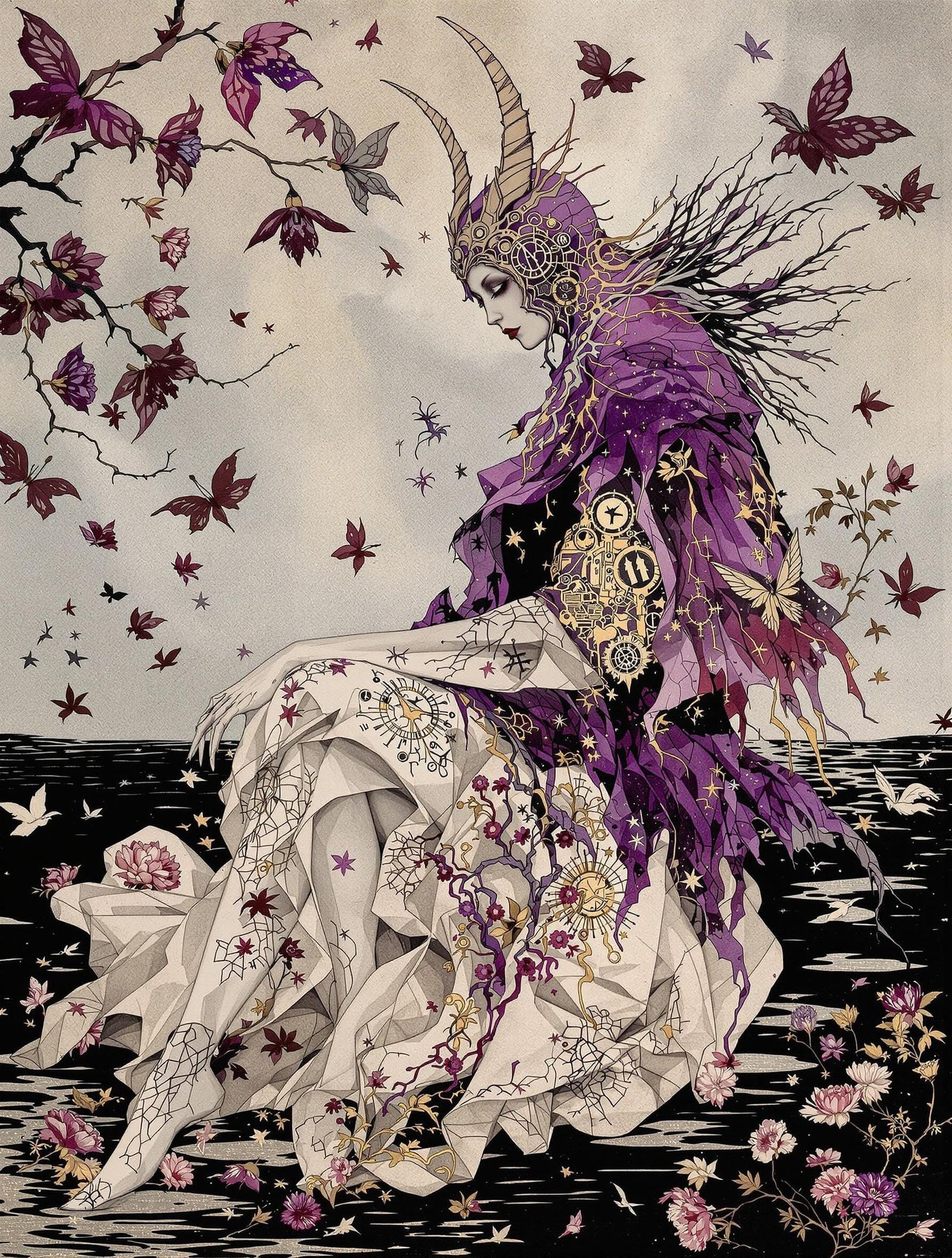 Ethereal Faerie Emerges from Dark Mystical Realm